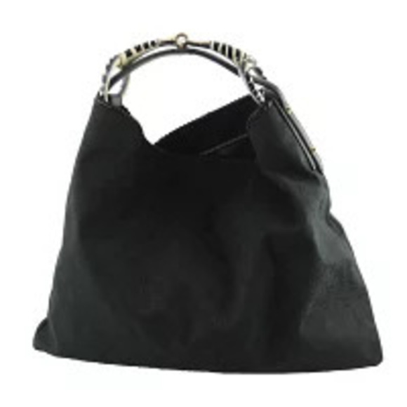 Gucci Handbags - Gucci Horsebit Handbag Hobo Bag GG Canvas Black